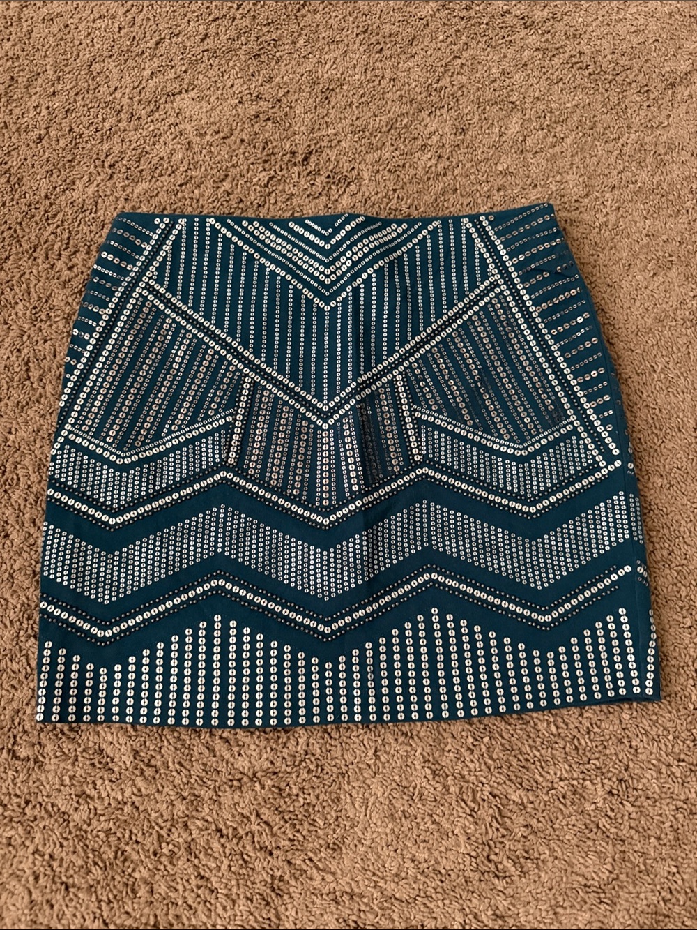 EXPRESS Teal Sequin Mini Skirt- size : M